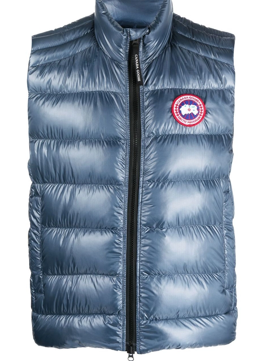 Cheap Goose Canada Crofton logo-patch Men padded gilet 0307