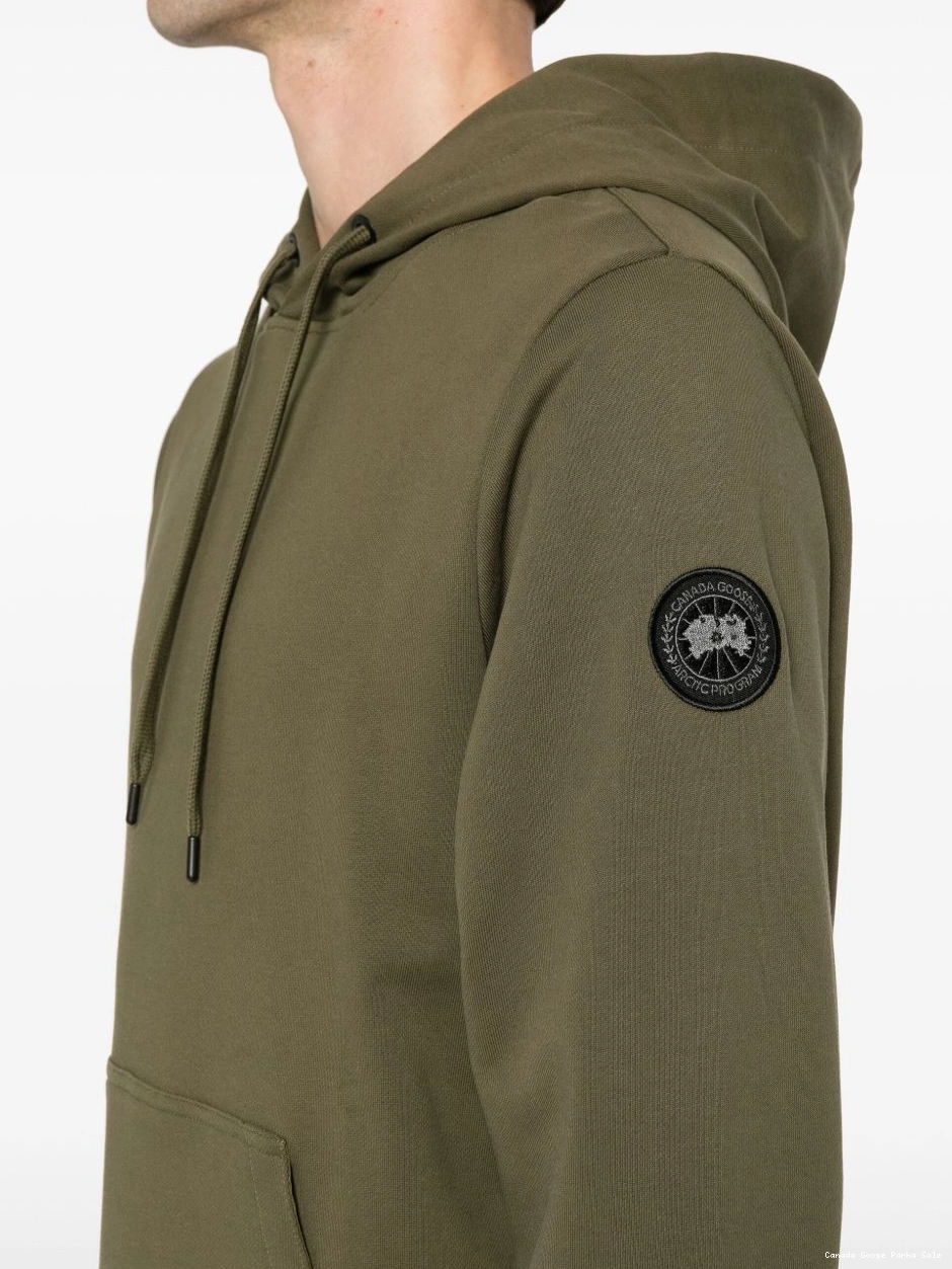 Affordable logo-applique hoodie Canada Goose Men 0308